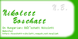 nikolett boschatt business card